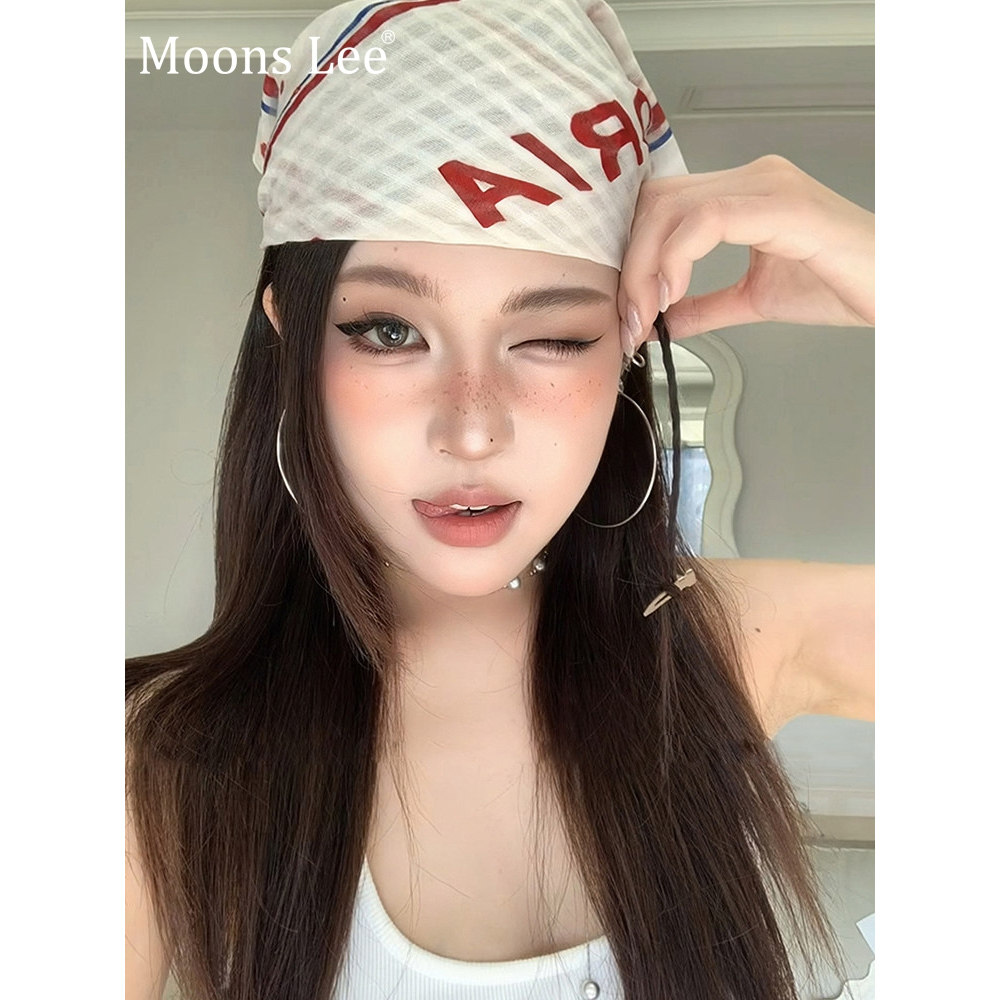 美式y2k千禧辣妹包头头巾三角巾