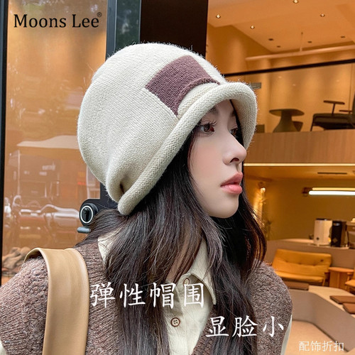大头围学生防寒休闲护耳帽日系
