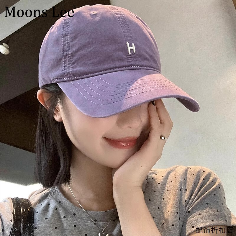 美式简约显脸小大头围鸭舌帽子女
