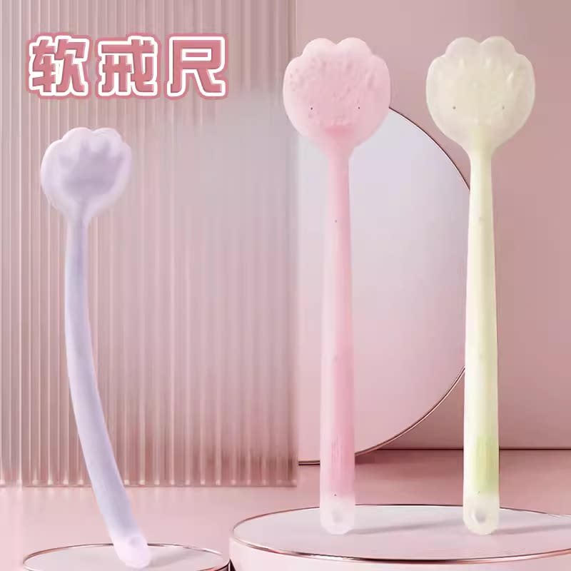 戒尺家用软戒尺教师专用软尺上课专用不易断硅胶猫爪戒尺加长加厚学习家规家训藤条教鞭手掌指读棒