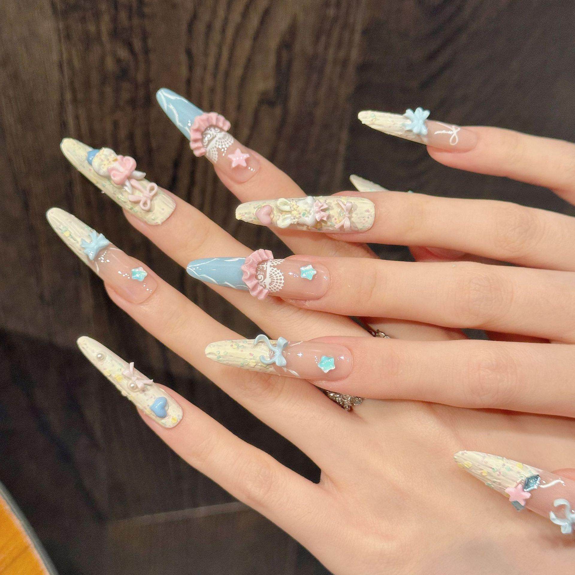 【棉花糖岛】立体小熊可爱风兔子卡通美甲贴片手工穿戴甲,文具电教/文化用品/商务用品,贴纸/立体贴纸,淘宝优惠券,粉丝福利购,淘宝优惠卷