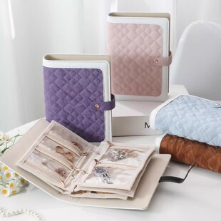 2026新款首饰收纳包旅行便携黄金项链收纳册饰品防抗氧化耳环黄金手饰收纳书礼物旅行便携收纳本闺蜜礼物