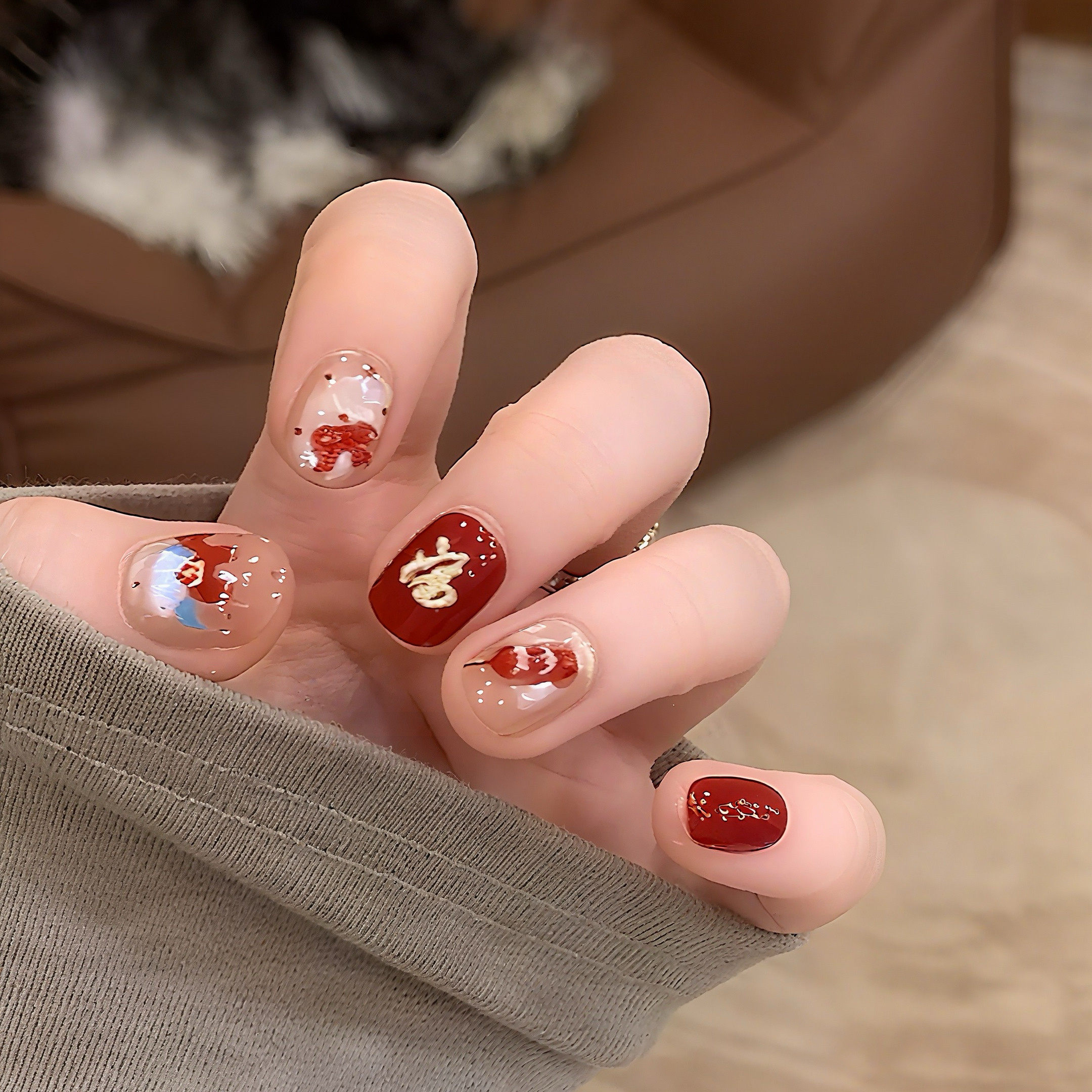 国潮新年小马手工穿戴甲福气满满手绘猫眼立体糖葫芦美甲过年新款女童美甲指甲贴儿童女孩贴纸甲片,文具电教/文化用品/商务用品,贴纸/立体贴纸,淘宝优惠券,粉丝福利购,淘宝优惠卷