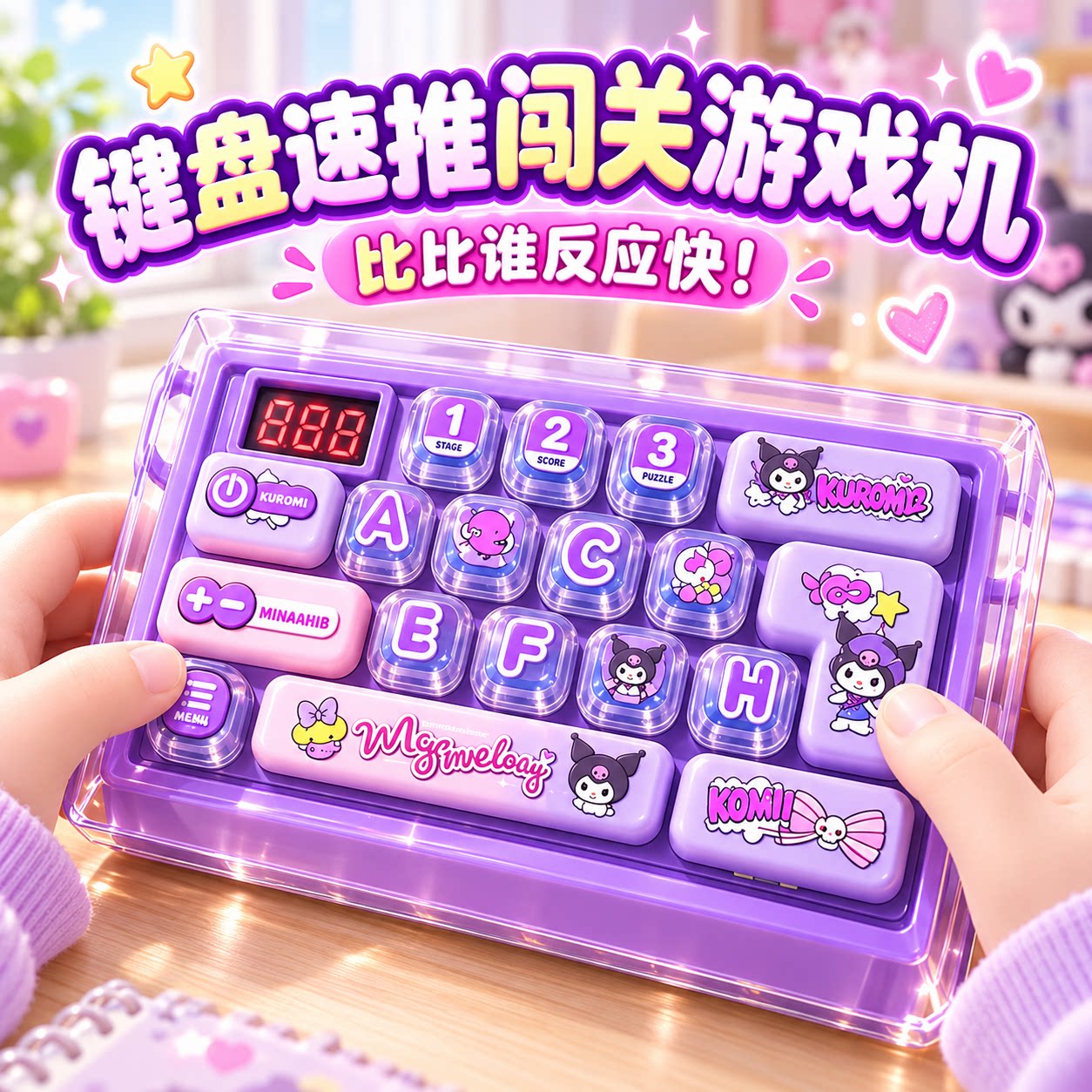 儿童速推游戏机玩具打地鼠按按乐解压益智闯关男消消乐女孩捏捏乐