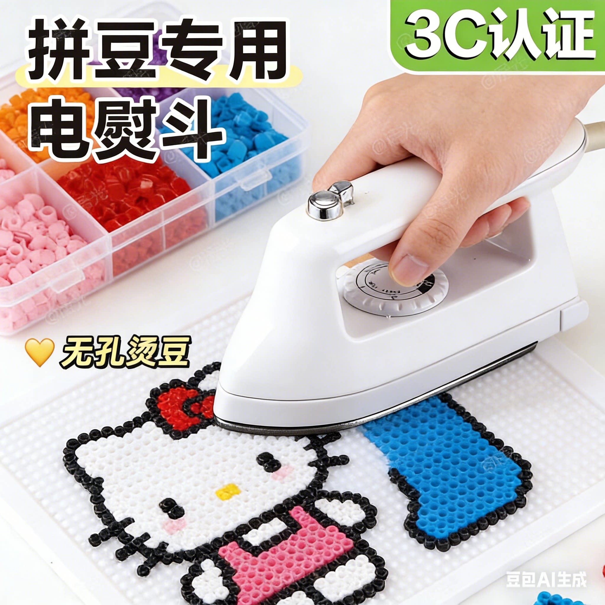 af拼豆专用电熨斗小型熨烫豆机迷你diy工具宿舍大白功率3c认证c