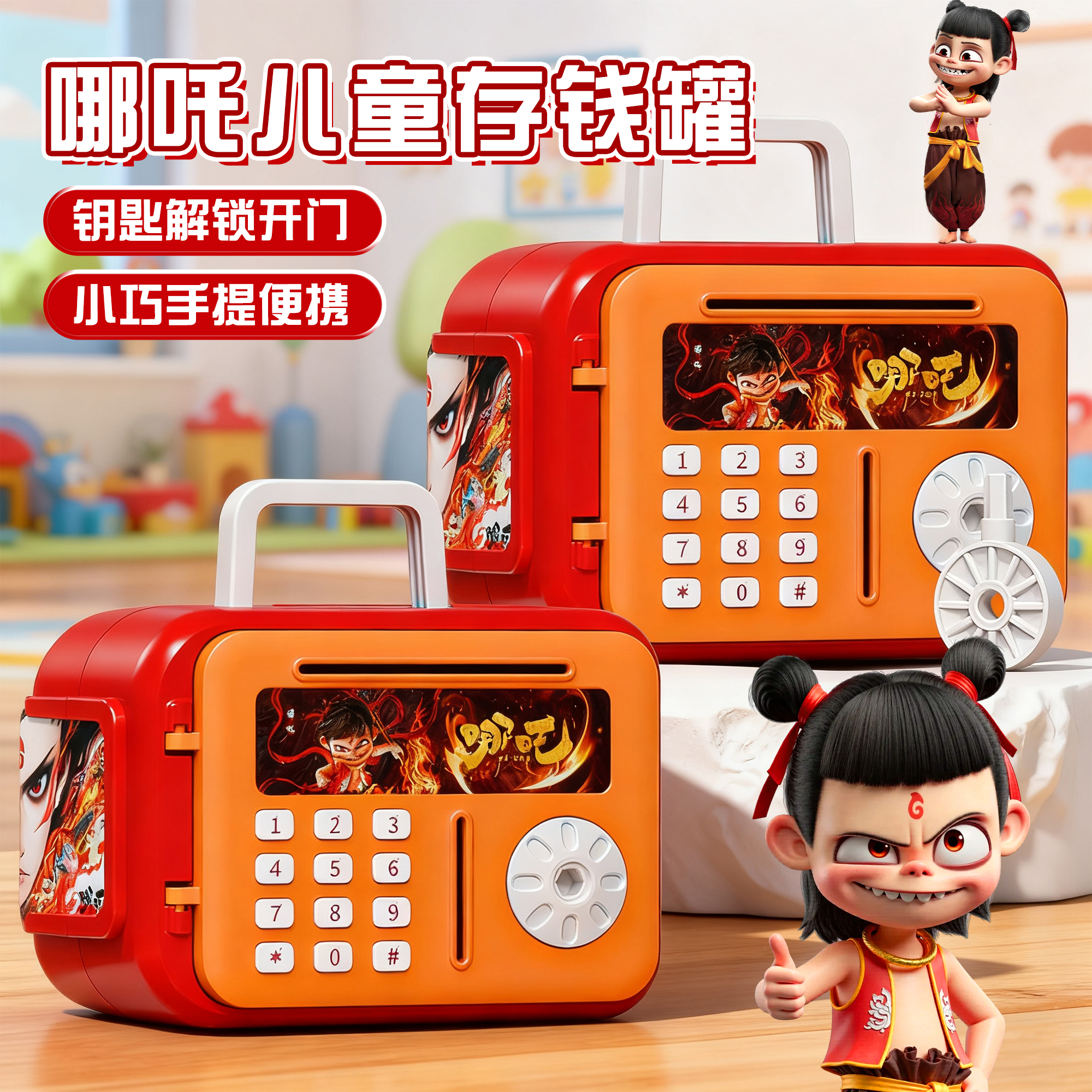 2025火爆哪咤存钱罐儿童玩具