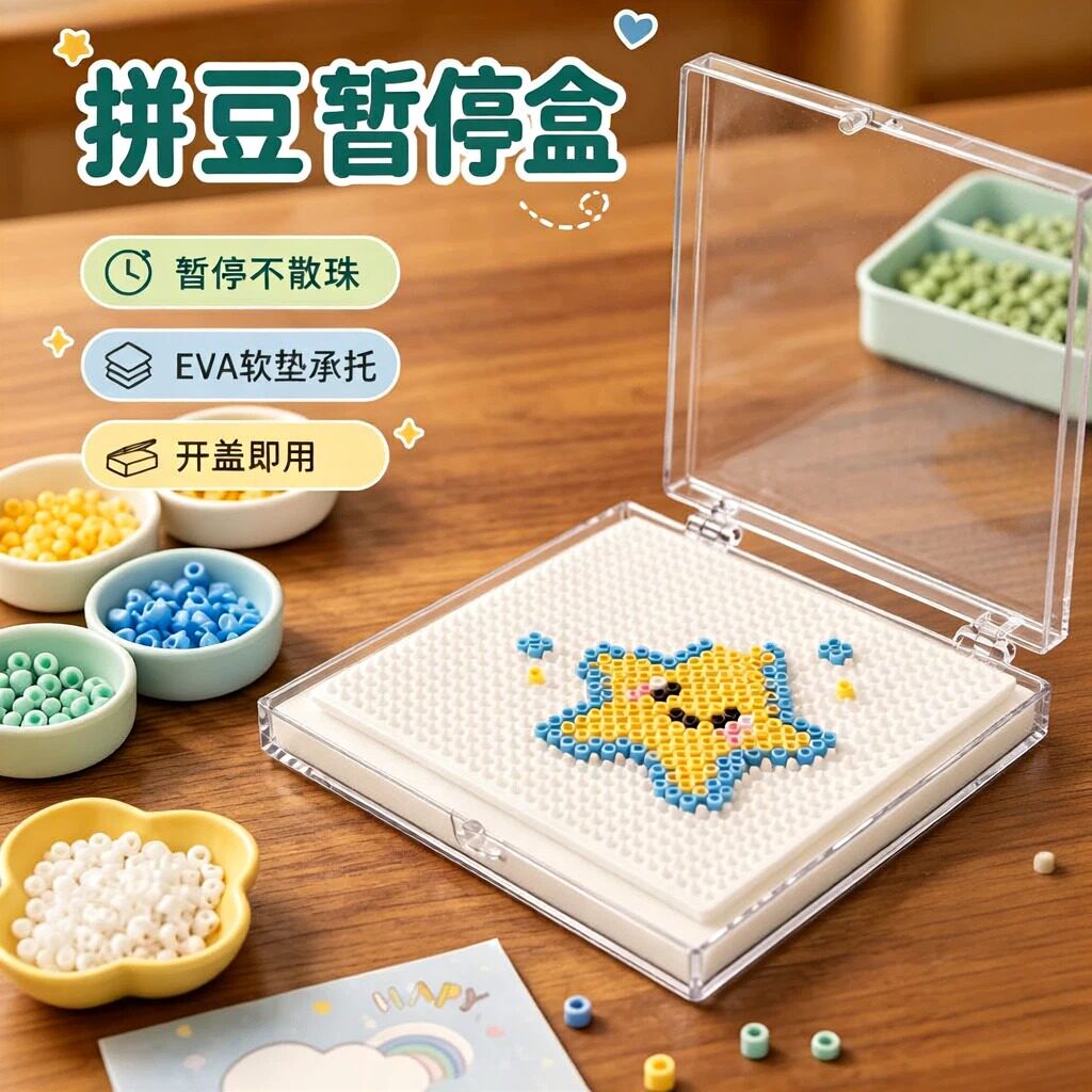 【透明拼豆暂停大盒104钉】图片