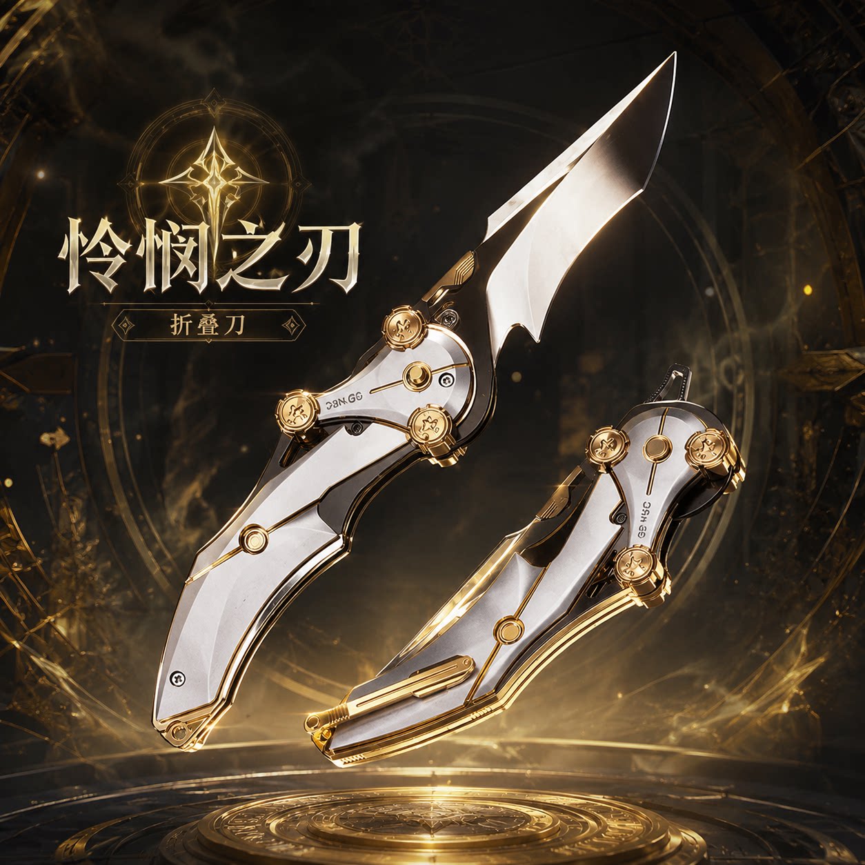 【官方正版】怜悯之刃周边北极星影锋蝴蝶刀三角洲行动金属模型图片