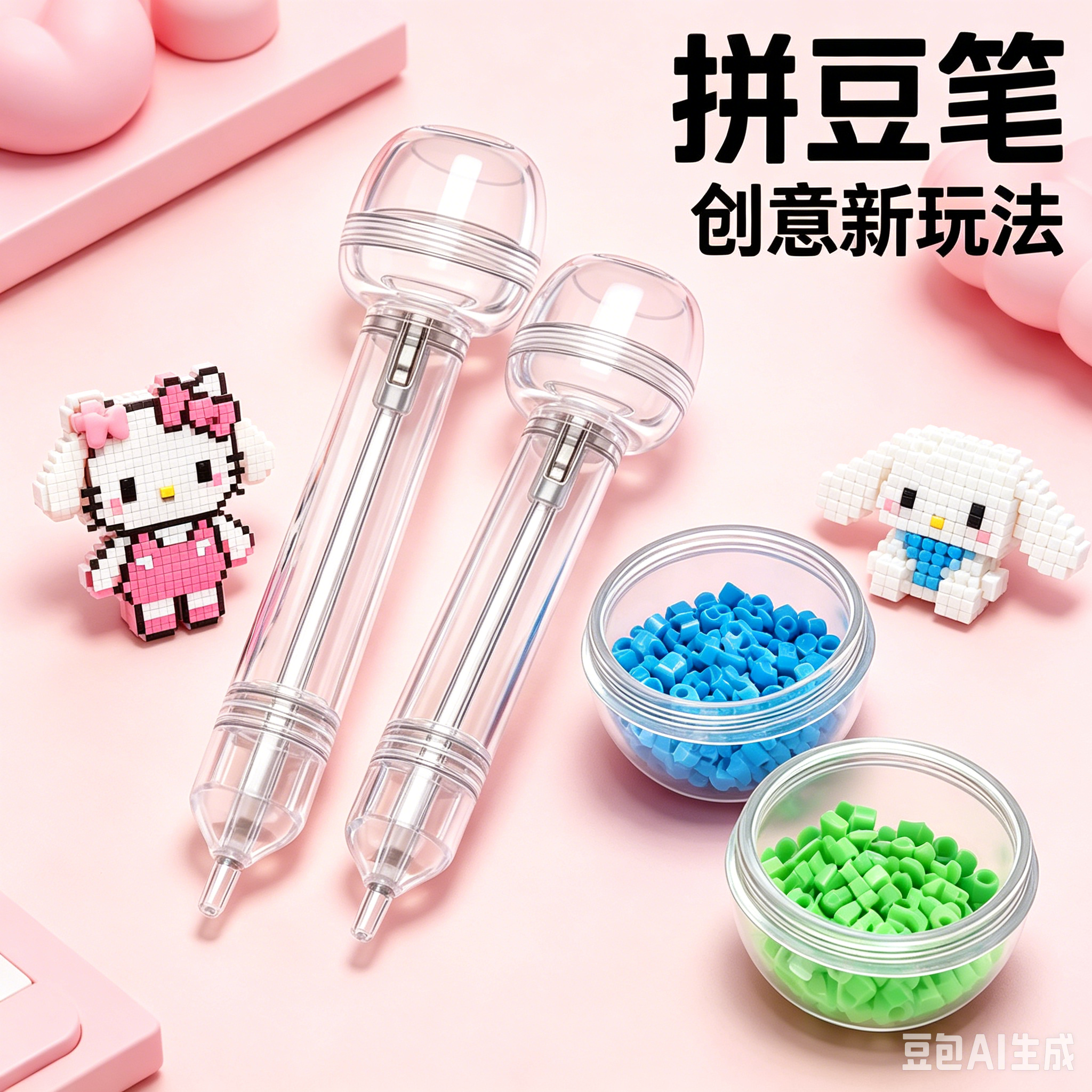 生煎包拼豆笔按压式点握自动高级快速电动2.6mm神器专用套高颜值