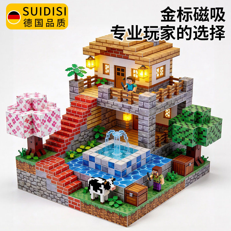 我的世界磁力方块全套正版积木玩具益智强磁铁儿童男孩子新年礼物