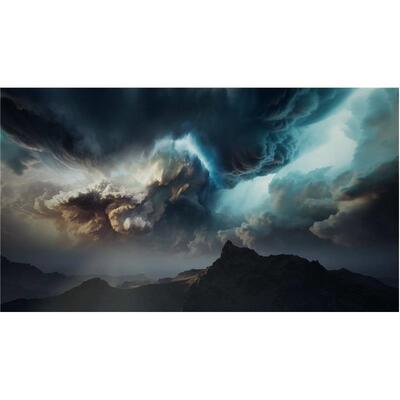 UE4UE5荒漠山体地形风暴风雨云层动态卷积云天空球Chaotic Skies