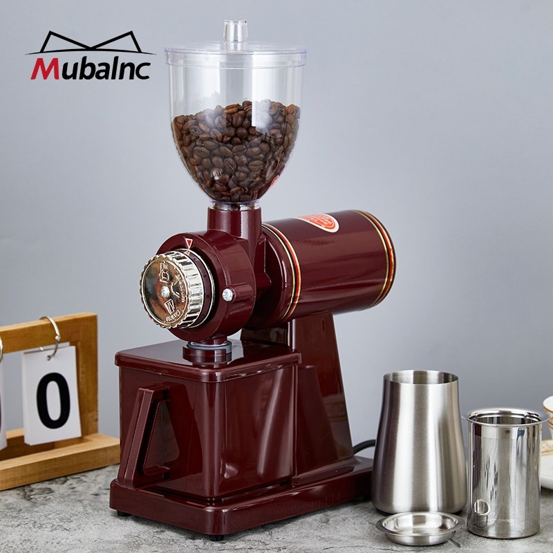 Mubalnc小飞鹰电动磨豆机家商用调粗细意式粉碎机咖啡豆研磨器可