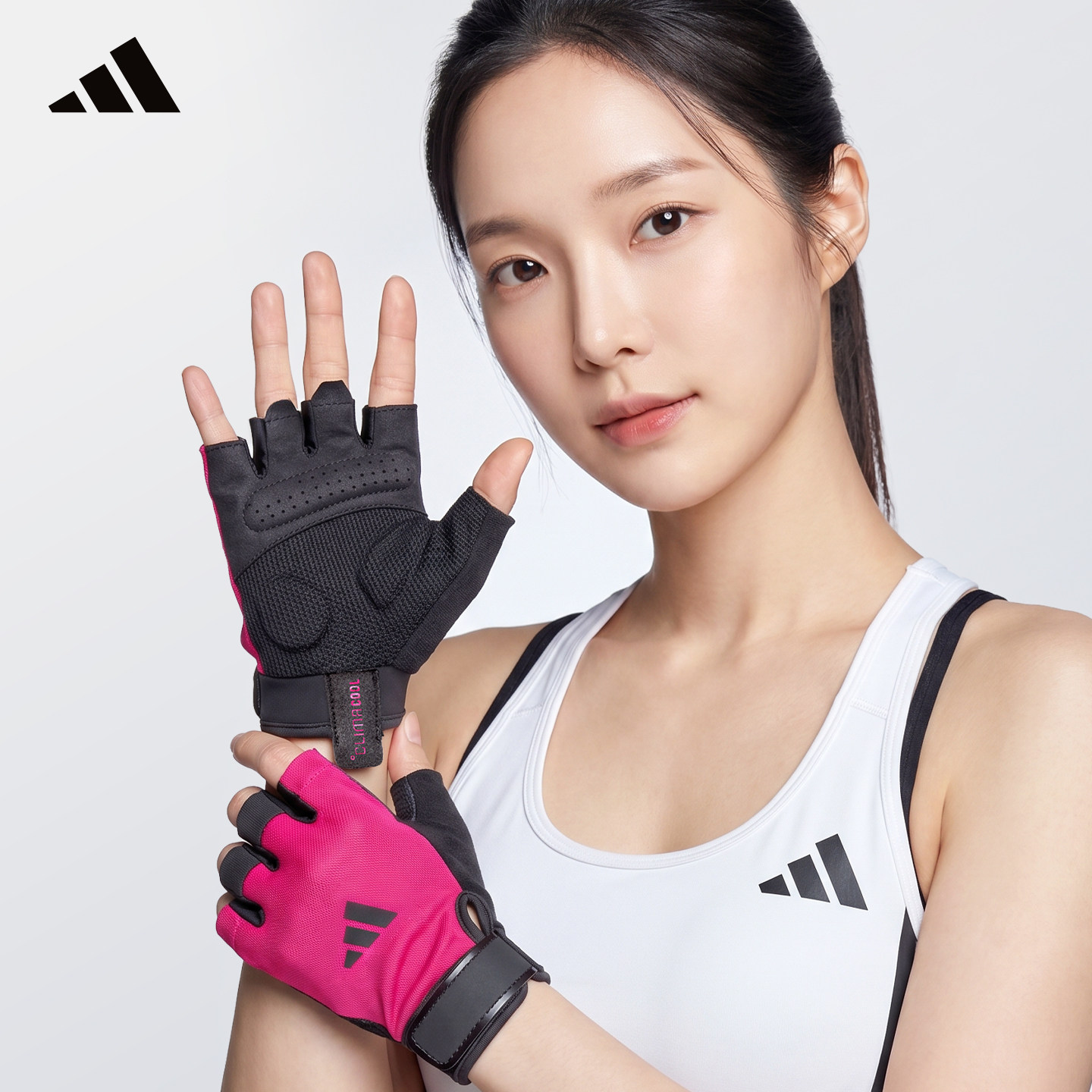 Adidas阿迪达斯健身手套女壶铃单杠撸铁运动防起茧骑行器械训练