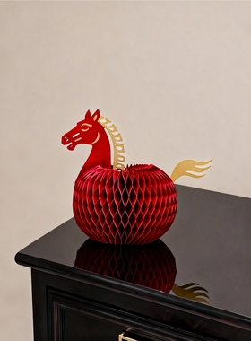 马年摆件桌面新年入户玄关创意装饰品客厅房间氛围感家居好物红色