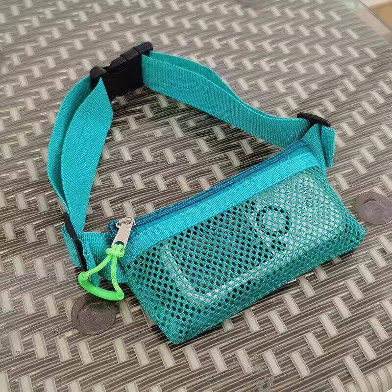 儿童镂空透气学习机斜挎包学生网纱复读故事机腰包听力宝手机袋子