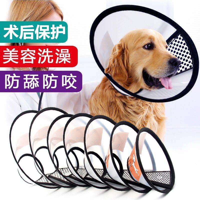 金毛伊丽莎白圈宠物绝育防舔项圈狗狗猫咪防护罩医疗术后脖套头罩