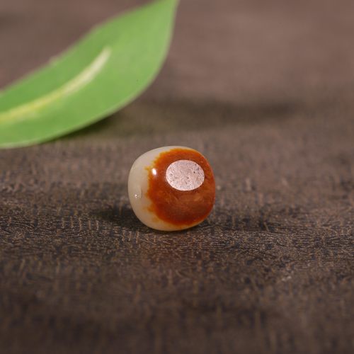 珠子哥和田玉籽料红沁11mm散珠