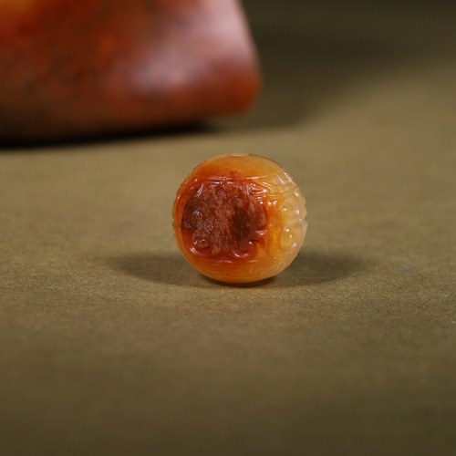 13mm天然新疆和田玉籽料圆珠