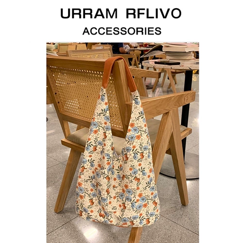 Летняя универсальная ретро вместительная и большая сумка на одно плечо