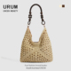 URUM夏天草编包包女2025新款 度假沙滩托特包镂空编织包单肩腋下包