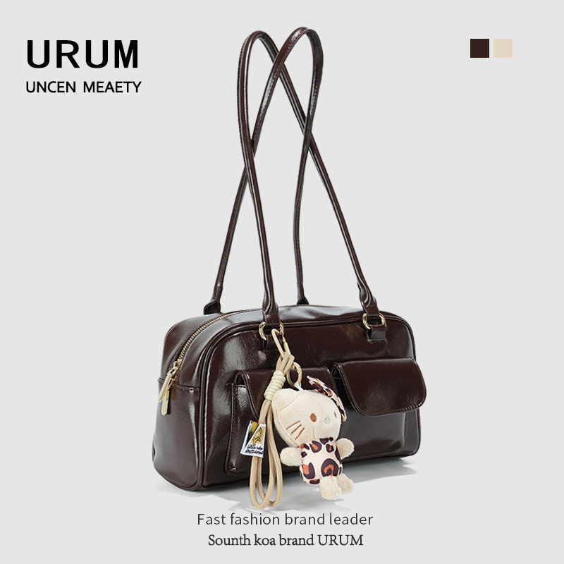 URUM小众设计保龄球包高级感轻奢包包女2025新款秋冬复古腋下包,箱包皮具/热销女包/男包,腋下包,淘宝优惠券,粉丝福利购,淘宝优惠卷