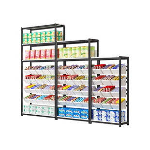 超市散称零食货架小食品展示架便利店多层单面散装糖果饼干展示柜