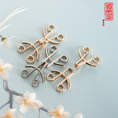 皓质汉服旗袍纽扣雪花形