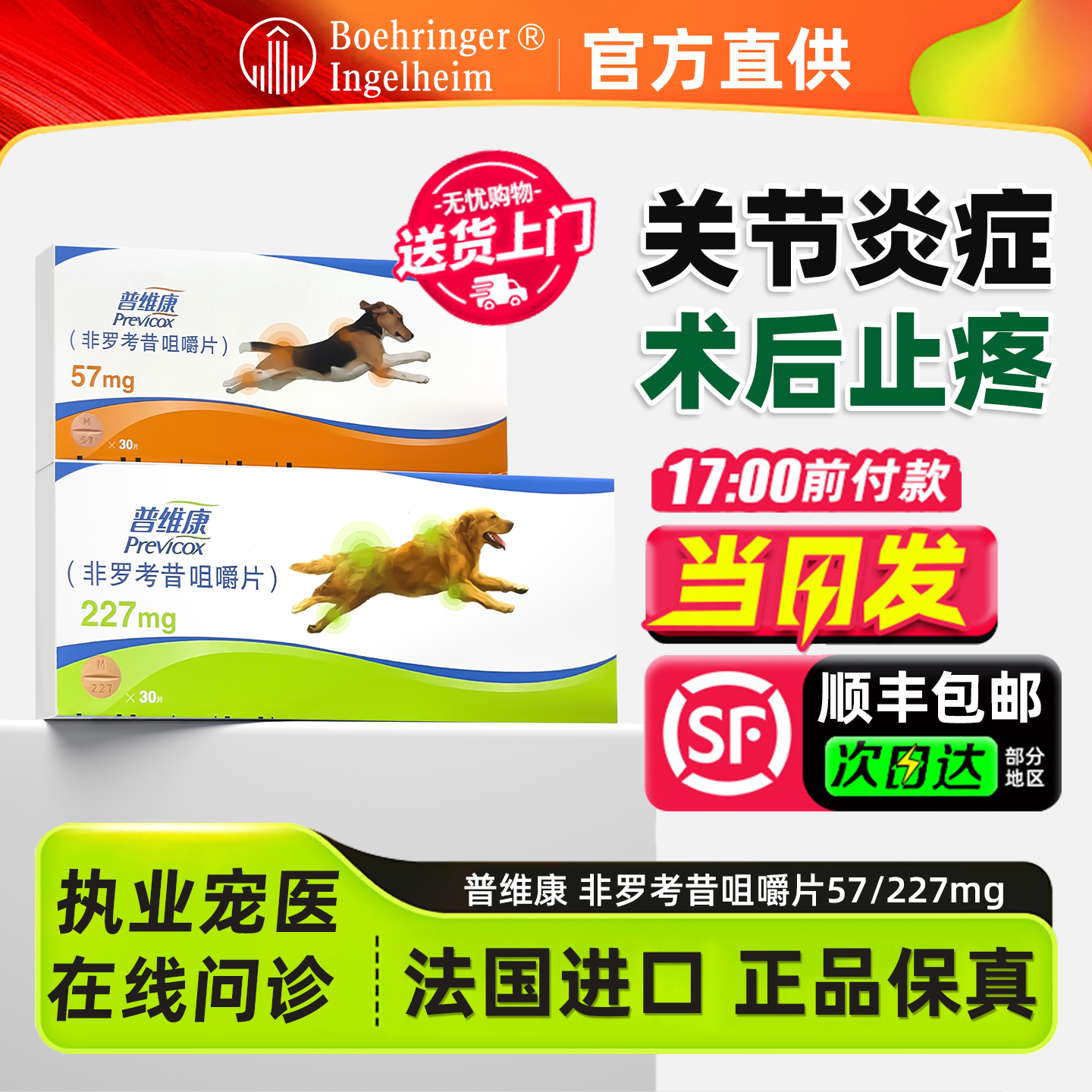 普维康非罗考昔咀嚼片宠物止疼药