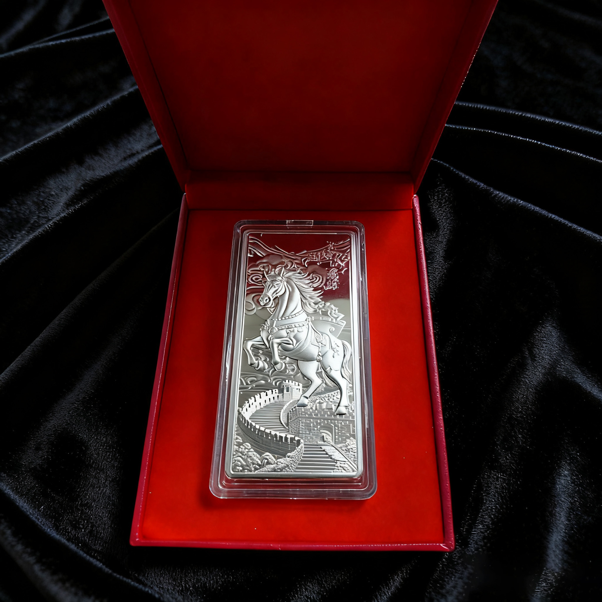 银砖9999足银100g投资银条银砖储值摆件收藏商务婚庆送礼