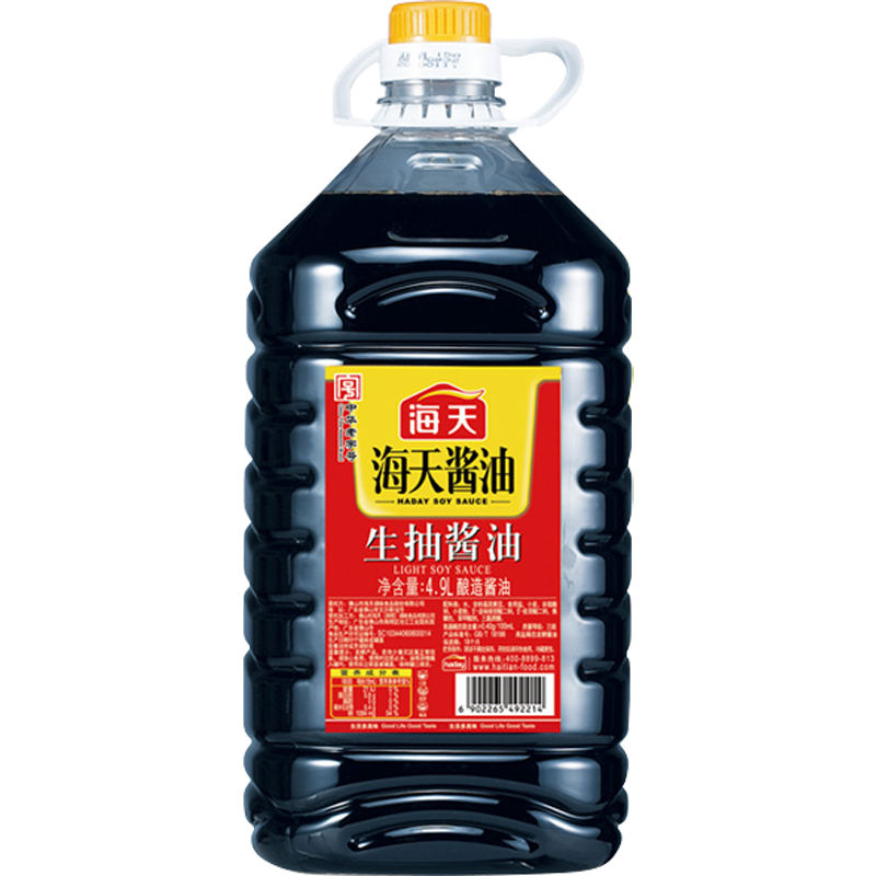 4.9l酱油海天调味品家庭大桶装