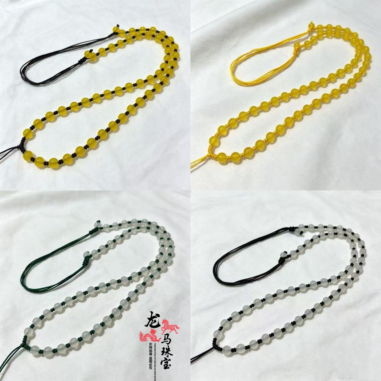 日系设计师topwhit玛瑙玉髓调节珠链手工编织虎眼石珠链项链东海