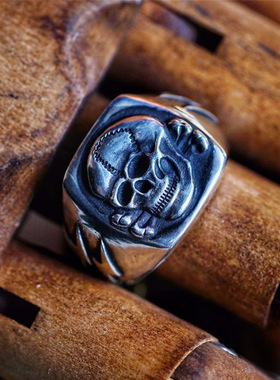 日本coss koko复古原创设计专属银个性礼物高压电危险标志戒指