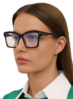 日本coss kokot 男女时尚方形防蓝光平光镜欧美休闲简约眼镜架可