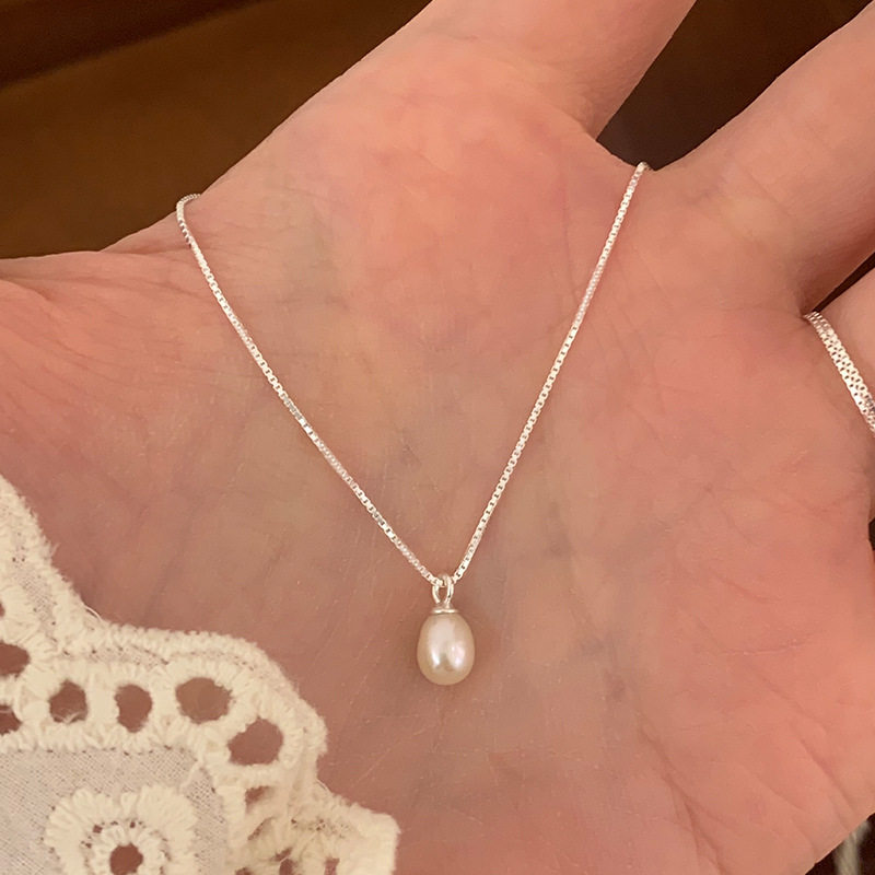 日系设计师topwhit珍珠吊坠项链配饰女款配裙子日常百搭精致锁骨
