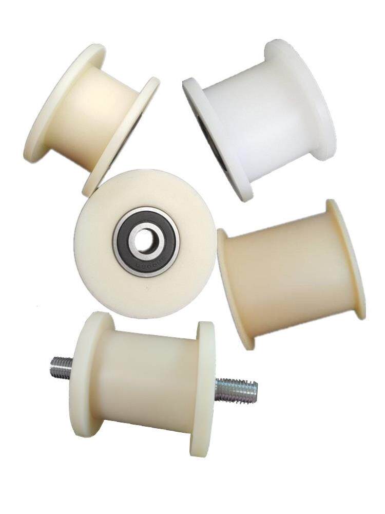 新款带轮尼龙工字轨道滑轮导轨导向轮轴承滚轮涨紧轮内3 4 5 6