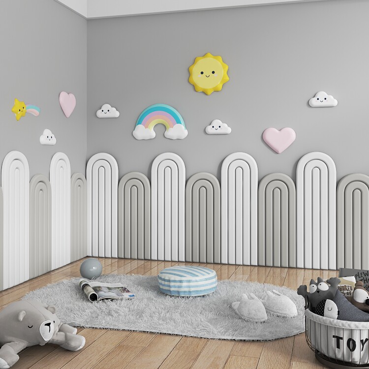 防撞软包墙围儿童房装饰