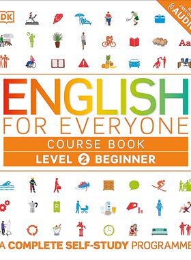 【现货】英文原版DK新视觉 人人学英语2课本DK-English for Everyone L2 Beginner course book英语教材自学入门初级托福雅思用书