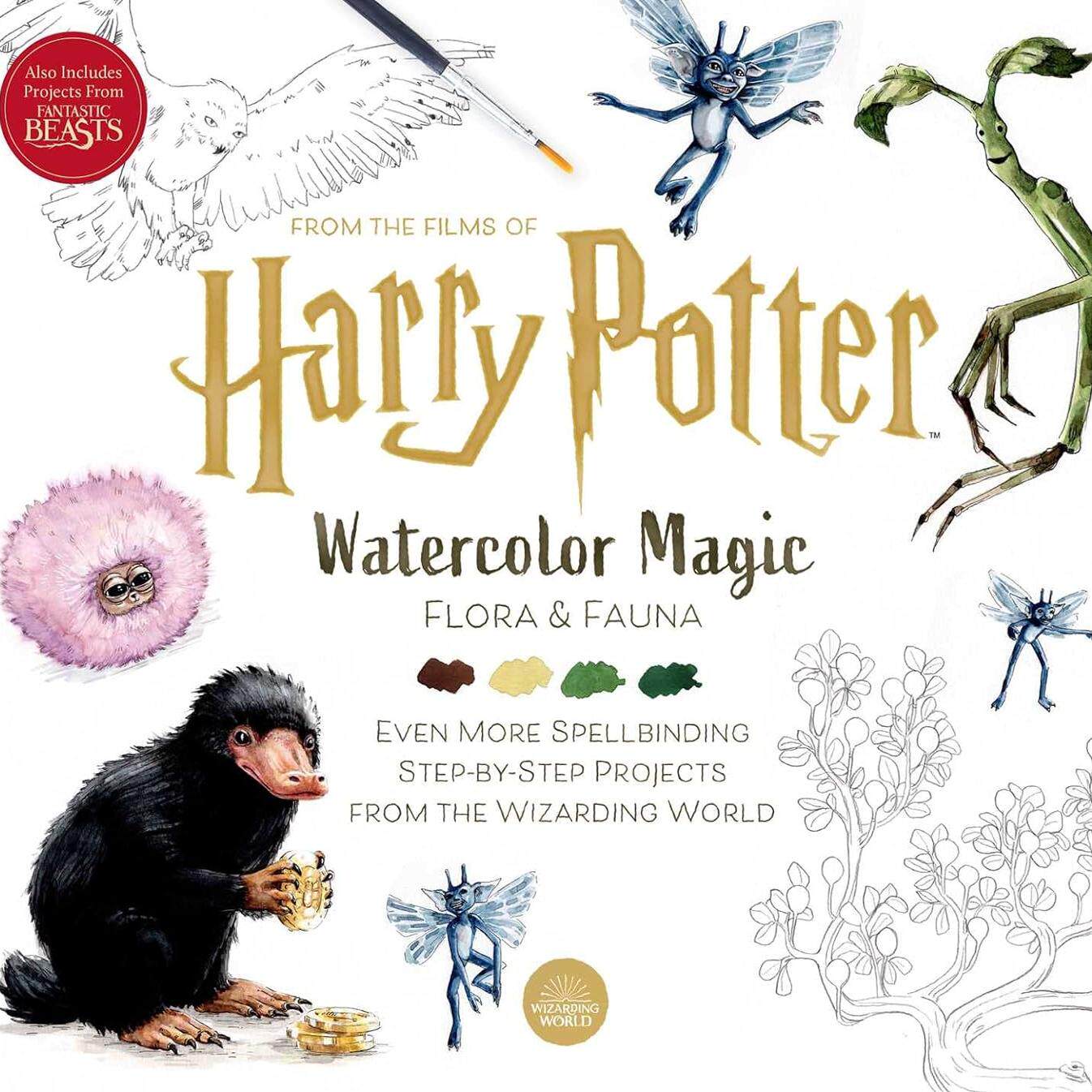 【预售】哈利·波特:水彩魔法:动植物 Harry Potter: Watercolor Magic: Flora & Fauna 进口书籍
