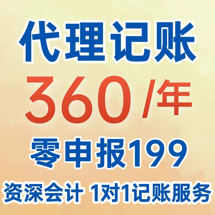 个体户报税代理记账代理全国零申会计服务