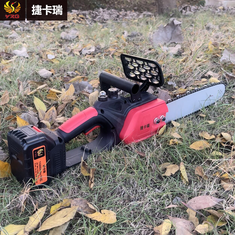 【12寸】捷卡瑞锂电池充电式电链锯伐木锯电动家用大功率修枝锯砍