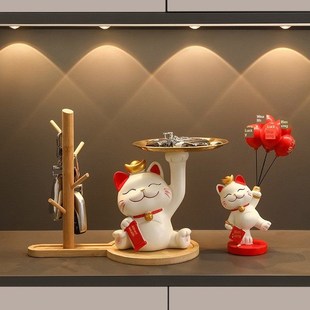 优选带来财富和宝藏猫钥匙储物柜入口装饰饰品家入口门鞋柜客厅乔