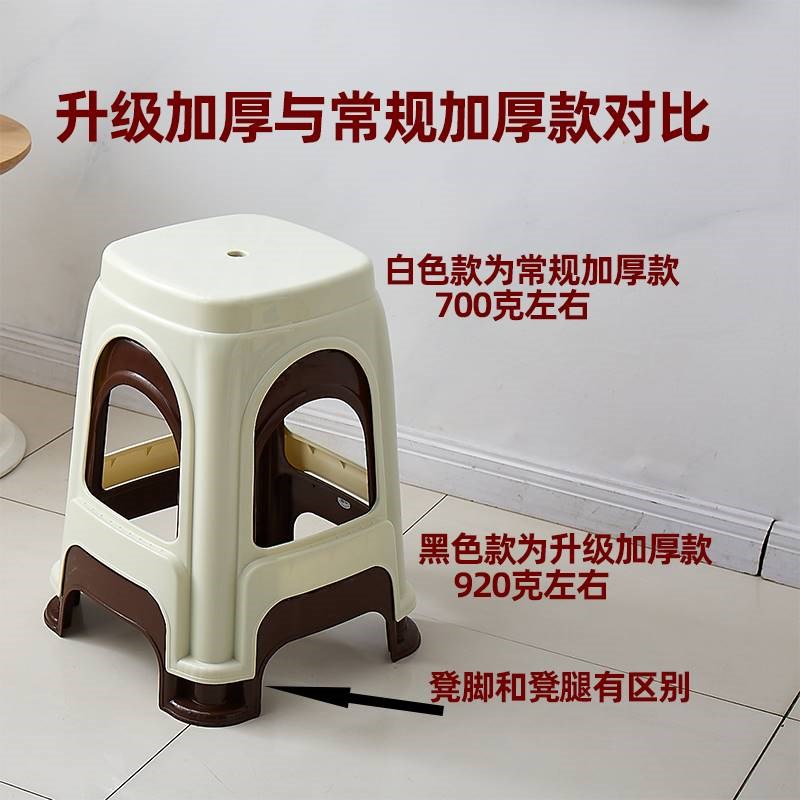优选多功能加厚备用加高凳子45-46-47cm厘米公分椅子家用塑料胶凳
