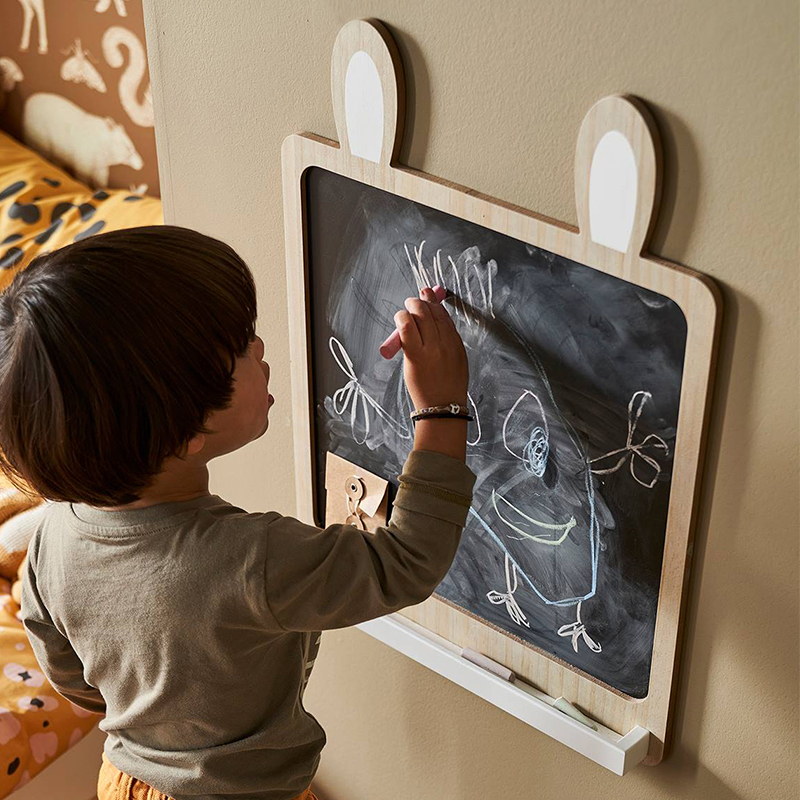 优选儿童房墙壁画画黑板涂鸦画板木质装饰挂件卧室样板间软装墙上