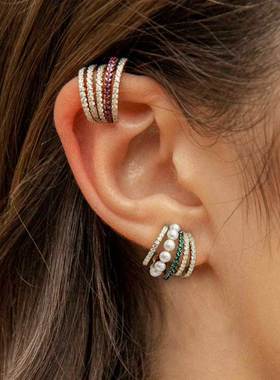 New Fashion Pearl Ear Cuff Bohemia Stackable C Shaped Rhines