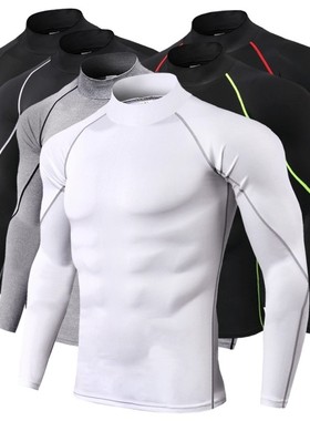 T Shirt Gym For Men Casual Longsleeve Sport T-Shirts Mens