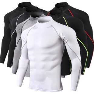 T Shirt Gym For Men Casual Longsleeve Sport T-Shirts Mens