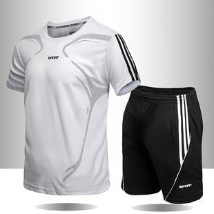 suit 2pcs men set clothes wear fitness gym sport man summer