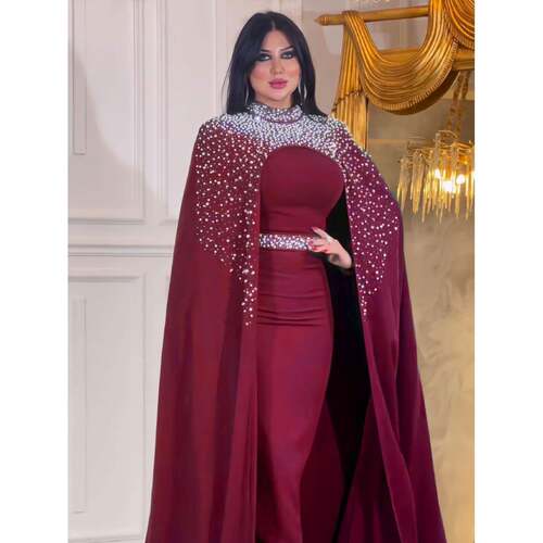 African Dresses Long Sleeve 2 Pieces Set Party Evening Dress