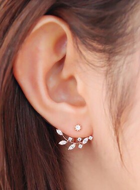 1 Pair Leaf Stud Earring For Women Gold Sliver Women Earings