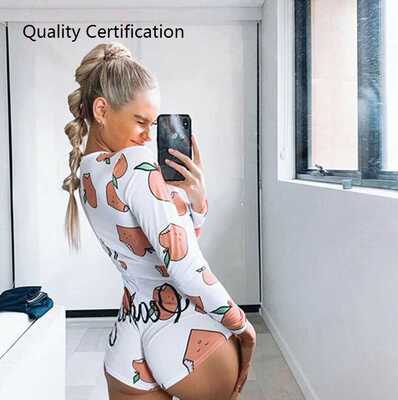 Crop Tops Button Short Romper Pajamas Women Onesies Jumpsuit